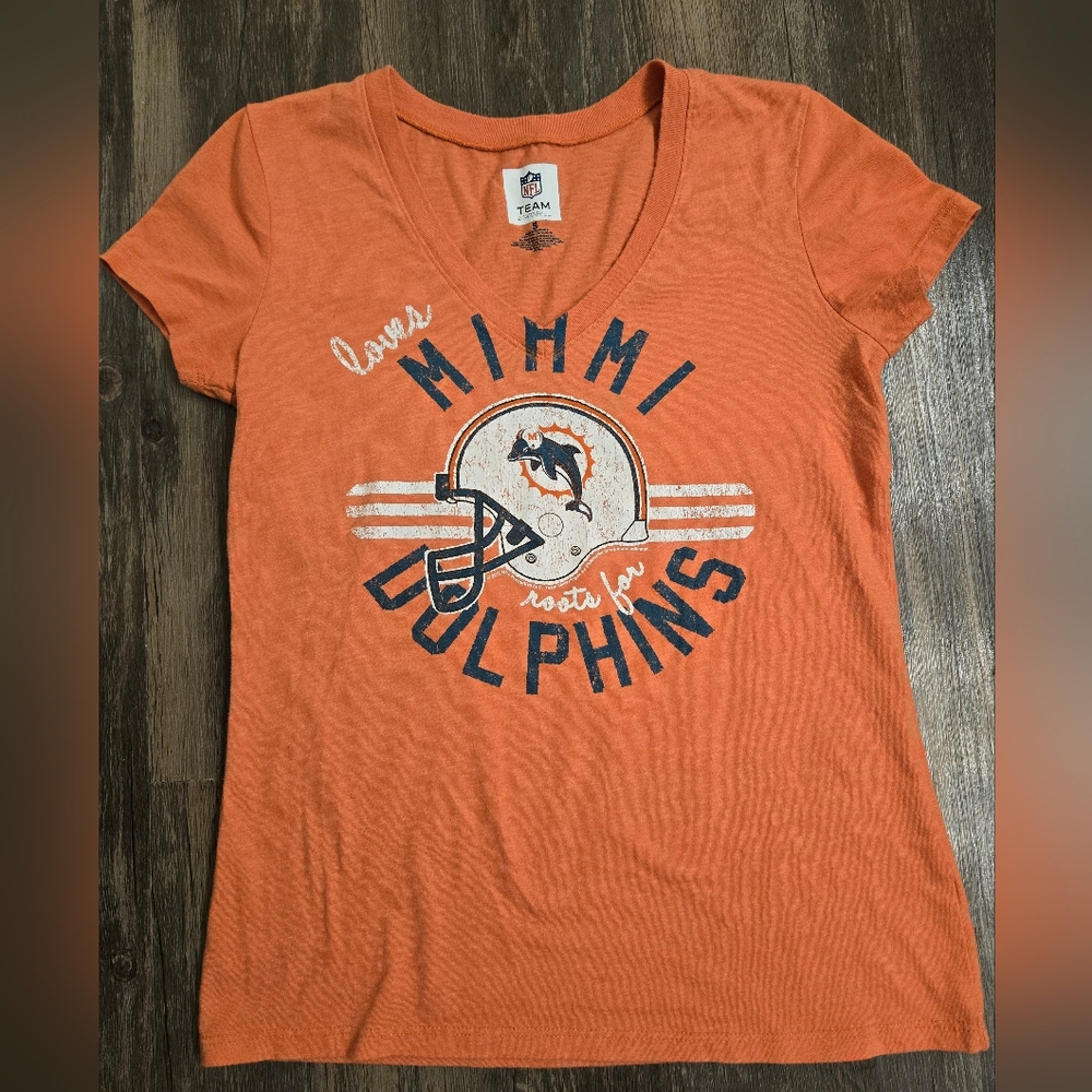 NFL Miami Dolphins Women's Orange Graphic Tee